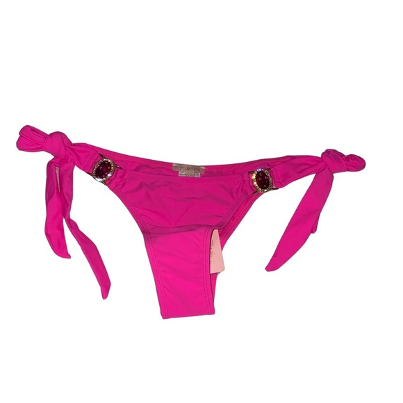 Moda Minx X Lyds Butler Armour crystal triangle bikini bottom in pink - SZ S - Picture 2 of 8